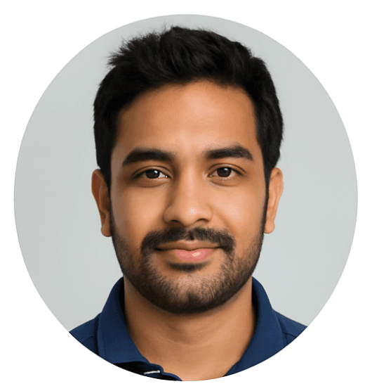 Saurav holding the laptop parcels sourced by iWishBag